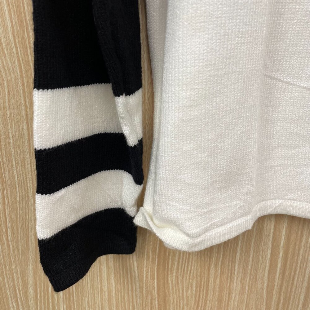 NWT Xieerduo Gray Colorblock Sweater Size Small - Picture 3 of 7